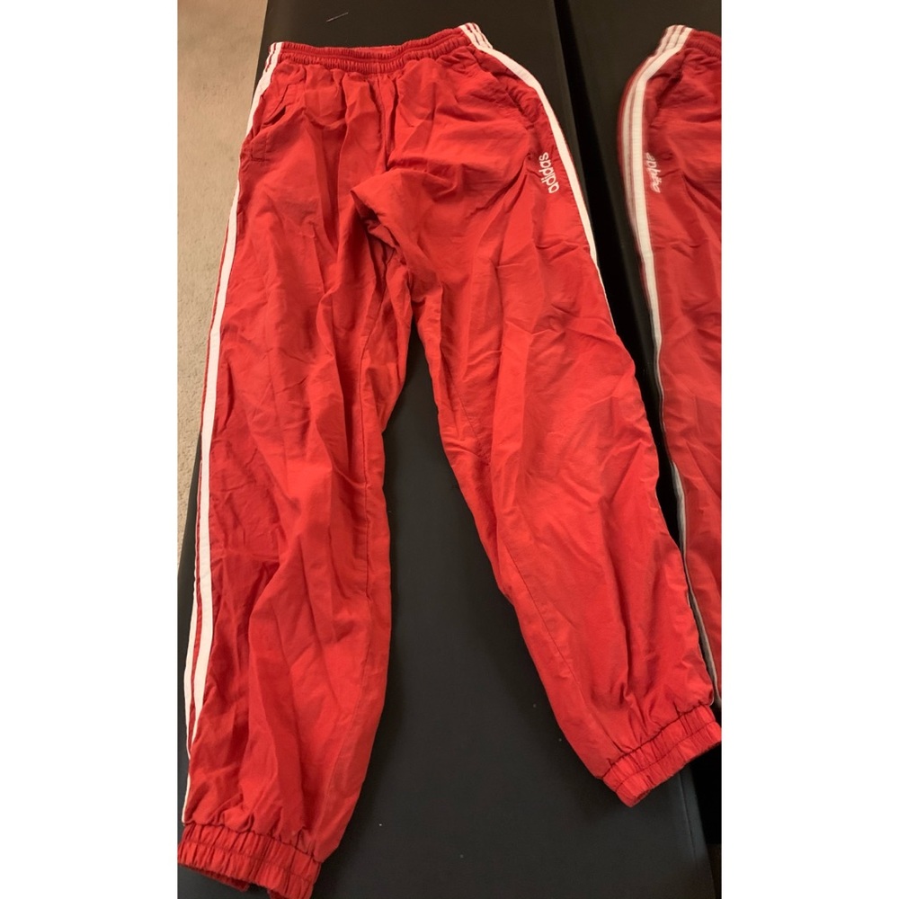 Adidas vintage track pants - red